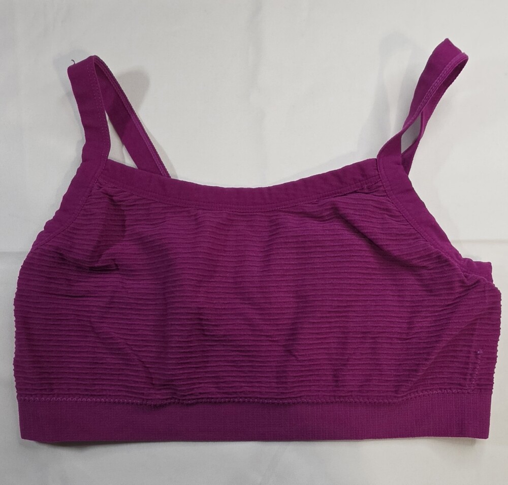 Icy Hot Lingerie Ribbed Bralette Magenta Size Xl Sku 0333